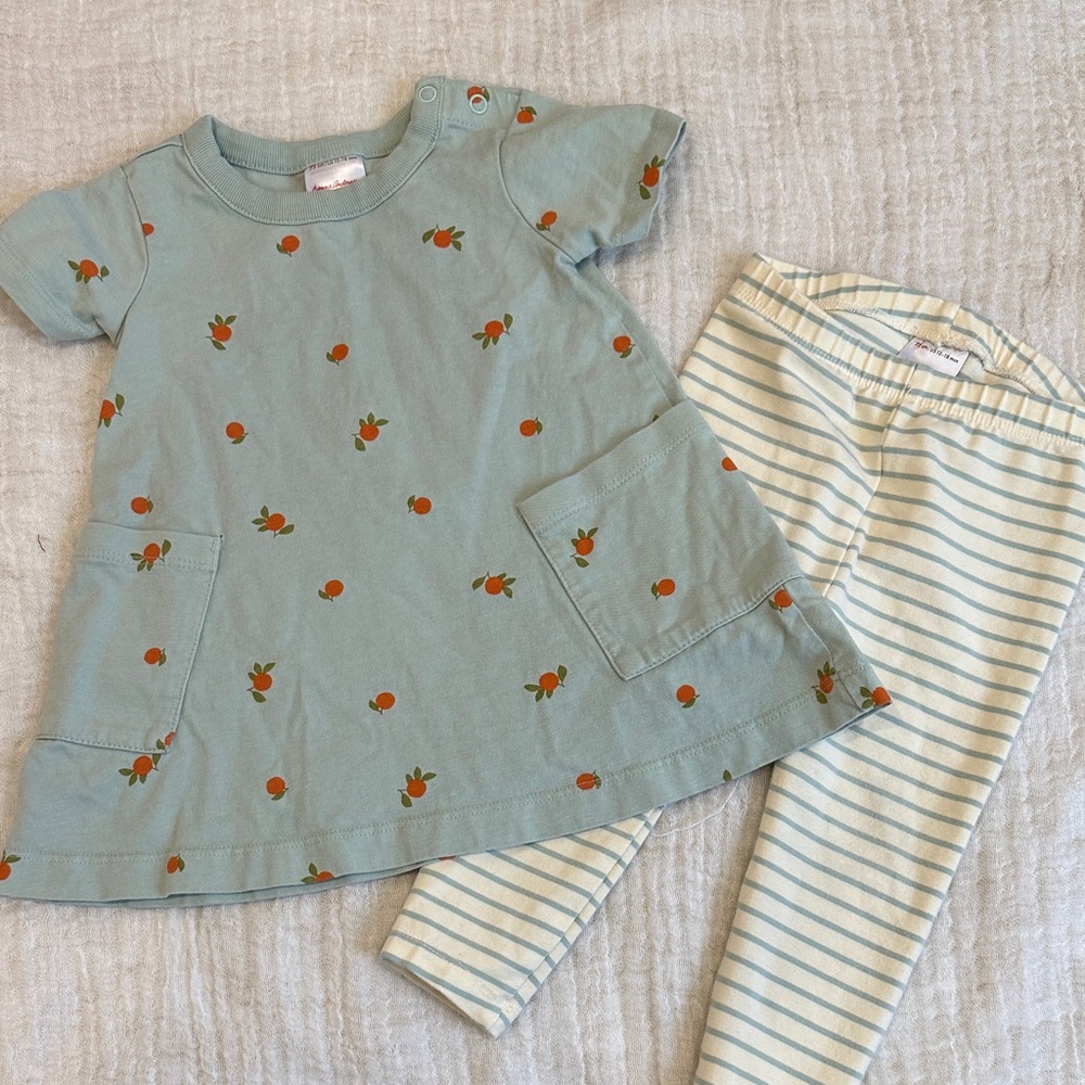 Hanna Andersson Dress and Leggings Set